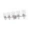 Z-Lite Kinsley 5 Light Vanity, Brushed Nickel And Clear Seeded 340-5V-BN - alternate 3